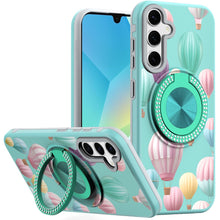 For Samsung A16 5G Case Printed Design Magnetic Bling Ring Stand +Tempered Glass