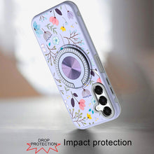 For Samsung A16 5G Case Printed Design w/ 360 Bling Stand Cover + Tempered Glass