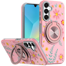 For Samsung A16 5G Case Printed Design w/ 360 Bling Stand Cover + Tempered Glass