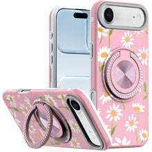 For iPhone Air Case Printed Design with Bling 360 Ring Stand + Tempered Glass