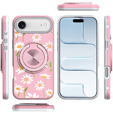 For iPhone Air Case Printed Design with Bling 360 Ring Stand + Tempered Glass