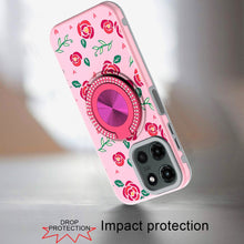 For Motorola Edge 2025 Case Printed Design Magnetic Bling Ring Stand Phone Cover