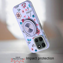 For Motorola Edge 2025 Case Printed Design Magnetic Bling Ring Stand Phone Cover