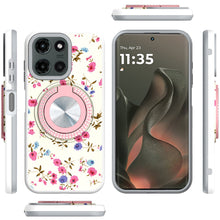 For Motorola Edge 2025 Case Printed Design Magnetic Bling Ring Stand Phone Cover