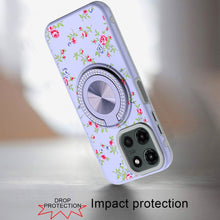 For Motorola Edge 2025 Case Printed Design Magnetic Bling Ring Stand Phone Cover