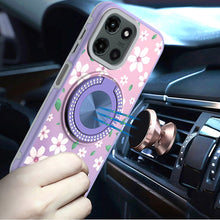 For Motorola Edge 2025 Case Printed Design Magnetic Bling Ring Stand Phone Cover