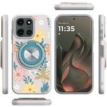 For Motorola Edge 2025 Case Printed Design Magnetic Bling Ring Stand Phone Cover