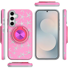 For Samsung S26+ Plus Case Printed Design with Bling 360 Stand + Tempered Glass