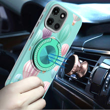 For Moto G Stylus 2025 Case Printed Magnetic Bling Ring Stand + Tempered Glass