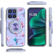 For Moto G Stylus 2025 Case Printed Design with Bling 360 Stand + Tempered Glass