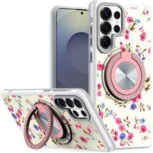 For Samsung S26 Ultra Case Printed Design with Bling 360 Stand + Tempered Glass