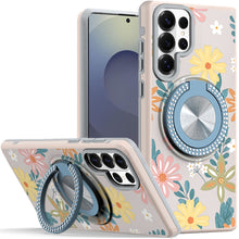 For Samsung S26 Ultra Case Printed Design with Bling 360 Stand + Tempered Glass