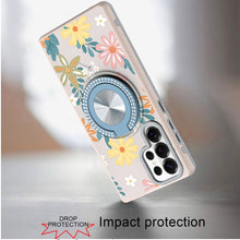 For Samsung S26 Ultra Case Printed Design with Bling 360 Stand + Tempered Glass