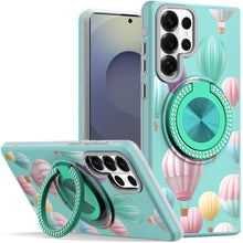 For Samsung S26 Ultra Case Printed Design with Bling 360 Stand + Tempered Glass