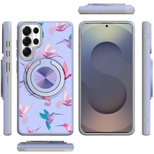 For Samsung S26 Ultra Case Printed Design with Bling 360 Stand + Tempered Glass