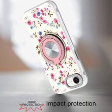 For iPhone 16e Case Printed Design with Bling 360 Stand Cover + Tempered Glass