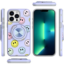 For iPhone 13 Pro Max 6.7 inch Case Printed Desing Magnetic Bling Ring Stand