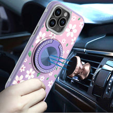 For iPhone 13 Pro Max 6.7 inch Case Printed Desing Magnetic Bling Ring Stand