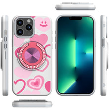 For iPhone 13 Pro Max 6.7 inch Case Printed Desing Magnetic Bling Ring Stand