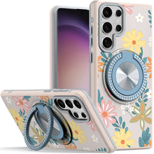 For Samsung S23 Ultra Case Printed No Fade Design on Magnetic Bling Circle Stand