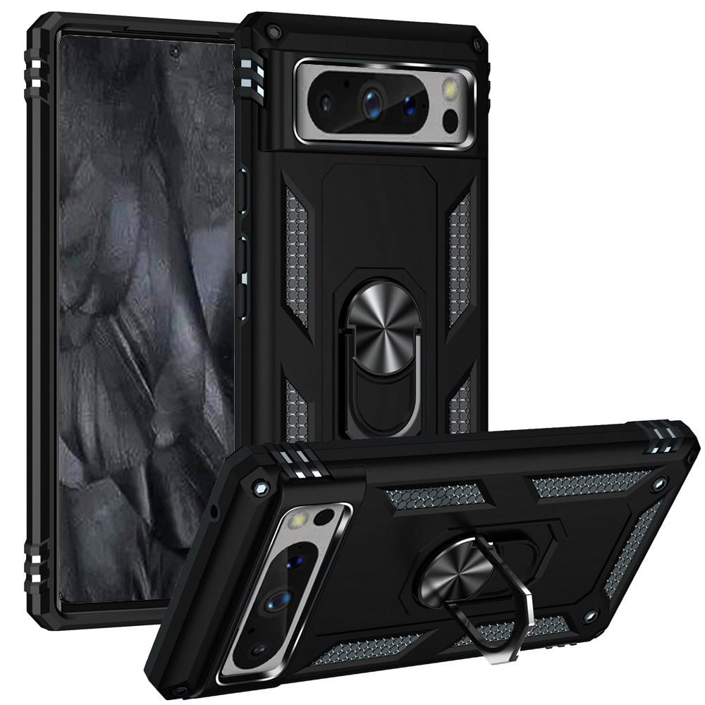 For Google Pixel 8 PRO 5G Case Ring Holder Magnetic Kickstand Hybrid Phone Cover