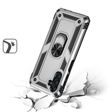 For Samsung A25 5G Case Ring Dual Layer Fused Hybrid Phone Cover +Tempered Glass