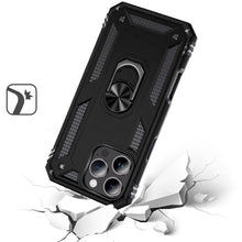 For iPhone 16 PRO MAX Case Ring Holder Magnetic Kickstand Hybrid +Tempered Glass