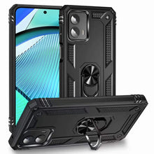 For Moto G Power 5G 2024 Case Ring Magnetic Kickstand Hybrid + Tempered Glass