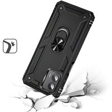 For Moto G Power 5G 2024 Case Ring Magnetic Kickstand Hybrid + Tempered Glass