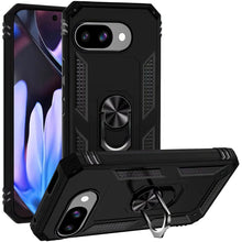 For Google Pixel 9a Case Ring Holder Magnetic Kickstand Cover + Tempered Glass