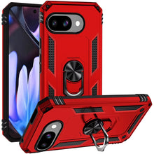 For Google Pixel 9a Case Ring Holder Magnetic Kickstand Cover + Tempered Glass