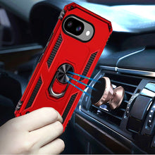 For Google Pixel 9a Case Ring Holder Magnetic Kickstand Cover + Tempered Glass