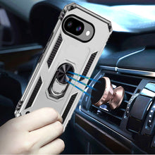 For Google Pixel 9a Case Ring Holder Magnetic Kickstand Cover + Tempered Glass