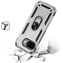 For Google Pixel 9a Case Ring Holder Magnetic Kickstand Cover + Tempered Glass