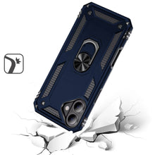 For iPhone 16 Plus 6.7in Case Ring Holder Magnetic Kickstand + Tempered Glass