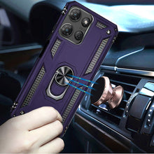 For Moto G Stylus 2025 Case Ring Magnetic Kickstand Hybrid Cover +Tempered Glass