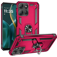 For Moto G Stylus 2025 Case Ring Magnetic Kickstand Hybrid Cover +Tempered Glass