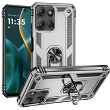 For Moto G Stylus 2025 Case Ring Magnetic Kickstand Hybrid Cover +Tempered Glass