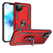 For iPhone 13/14 Case Ring Magnetic Kickstand Protective Hybrid + Tempered Glass