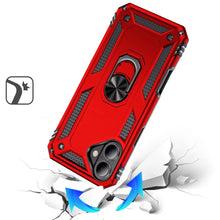 For iPhone 17 Case Metal Ring Kickstand Rugged Phone Cover + Tempered Glass