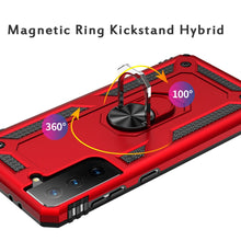 For Samsung Galaxy S22 Premium Magnetic Ring Kickstand Hybrid Case Cover