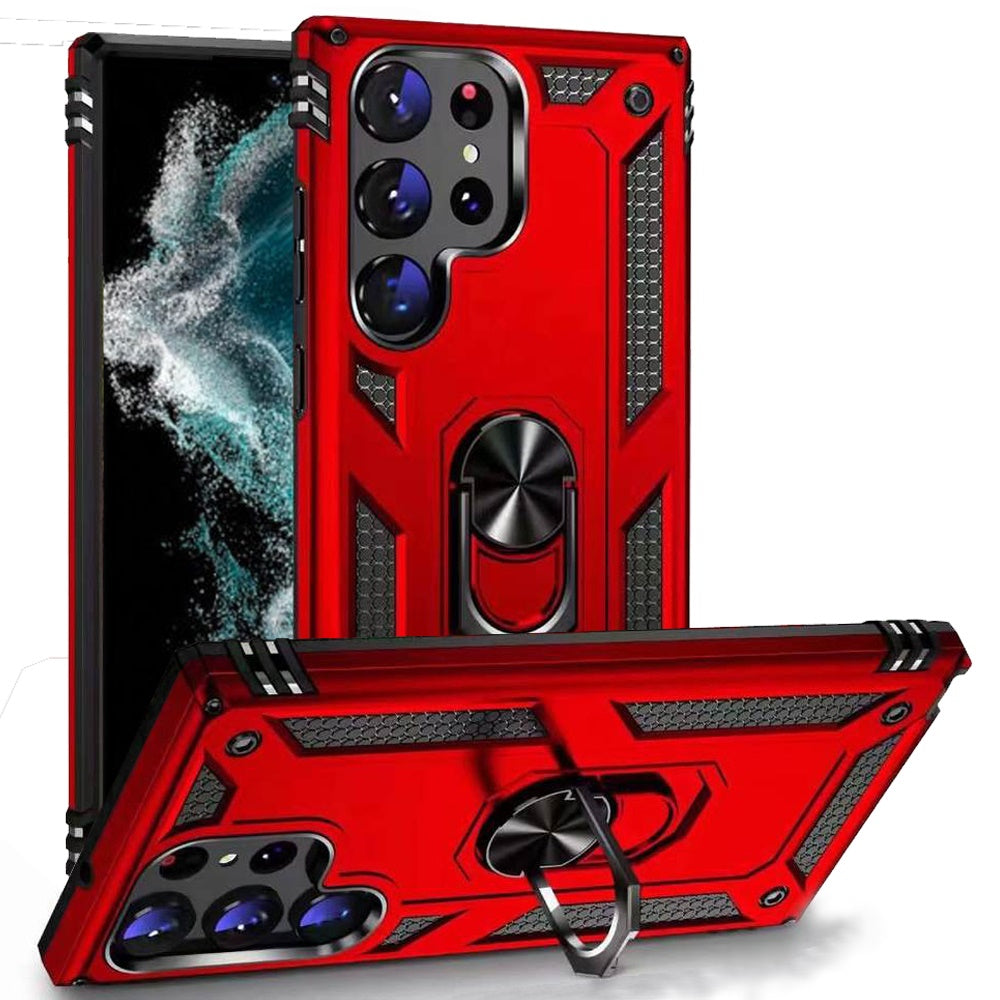 For Samsung S23 Case Ring Stand Magnetic Kickstand Protective Hybrid Phone Cover