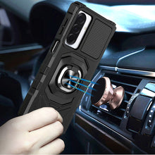 For Samsung A17 5G Case Shockproof Dual Layer with Ring Stand + Tempered Glass