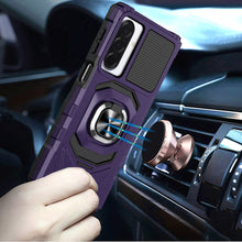 For Samsung A17 5G Case Shockproof Dual Layer with Ring Stand + Tempered Glass