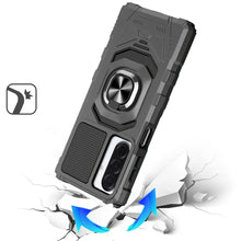 For Samsung A17 5G Case Shockproof Dual Layer with Ring Stand + Tempered Glass