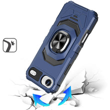 For iPhone Air Case Shockproof Dual Layer with Metal Ring Stand + Tempered Glass
