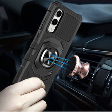 For Samsung S25 Edge Case Shockproof Dual Layer RingStand Hybrid +Tempered Glass