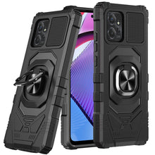 For Moto G Power 5G 2023 Case Robotic Shockproof Dual Layer Magnetic Ring Stand