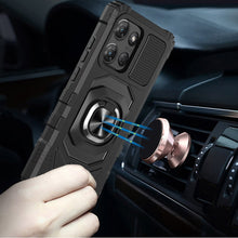 For Moto G Stylus 2025 Case Shockproof Dual Layer Magnetic Ring + Tempered Glass