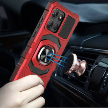 For Moto G Stylus 2025 Case Shockproof Dual Layer Magnetic Ring + Tempered Glass